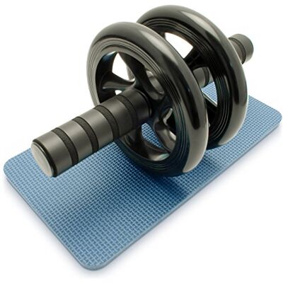 CampTeck U6665 Roue Abdominaux Duo Ab Wheel Roller Exercices Abdominale avec Tapis Genoux Poignées avec Mousse Confortable, Idéal pour Fitness, Abdos Noir, Noir, Taille unique CampTeck U6665 Roue Abdominaux Duo Ab Wheel Roller Exercices Abdominale avec Tapis Genoux Poignées avec Mousse Confortable, Idéal pour Fitness, Abdos Noir, Noir, Taille unique