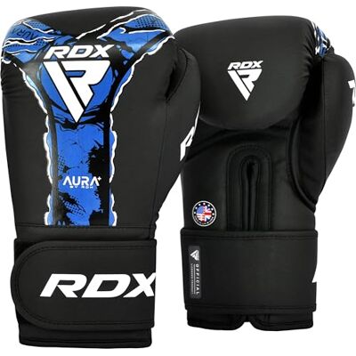 RDX Gants de Boxe Aura F-17 en Cuir Kalix Skin, Gants de Boxing Pour Muay Thaï, Kickboxing & MMA, Gants de Boxe Femme et Homme, Gants de Sparring avec Soutien du Poignet 10-16 oz RDX Gants de Boxe Aura F-17 en Cuir Kalix Skin, Gants de Boxing Pour Muay Thaï, Kickboxing & MMA, Gants de Boxe Femme et Homme, Gants de Sparring avec Soutien du Poignet 10-16 oz