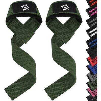 AQF Straps Powerlifting en néoprène rembourré avec support de poignet, poignées de gymnastique, poignets pour entraînement, musculation, puissance AQF Straps Powerlifting en néoprène rembourré avec support de poignet, poignées de gymnastique, poignets pour entraînement, musculation, puissance