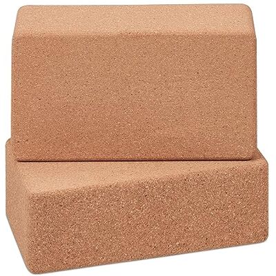 Relaxdays Lot de 2 blocs de yoga en liège pour exercices de yoga 12 x 22,5 x 7 cm Antidérapants Naturel Relaxdays Lot de 2 blocs de yoga en liège pour exercices de yoga 12 x 22,5 x 7 cm Antidérapants Naturel