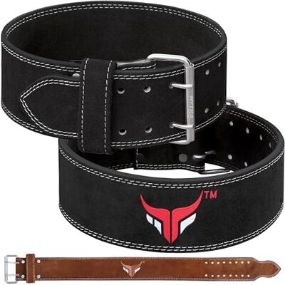 Mytra Fusion Ceinture d'haltérophilie Power L4 Ceinture en cuir pour entraînement de musculation Ceintures d'entraînement pour squats Mytra Fusion Ceinture d'haltérophilie Power L4 Ceinture en cuir pour entraînement de musculation Ceintures d'entraînement pour squats