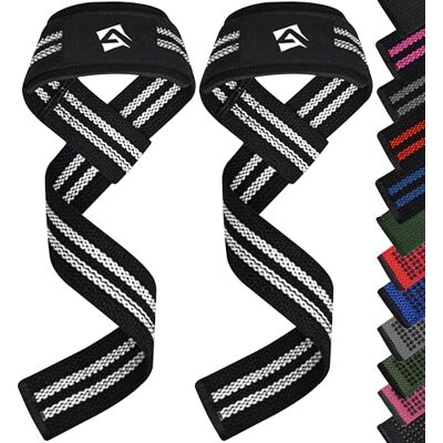 AQF Straps Powerlifting en néoprène rembourré avec support de poignet, poignées de gymnastique, poignets pour entraînement, musculation, puissance AQF Straps Powerlifting en néoprène rembourré avec support de poignet, poignées de gymnastique, poignets pour entraînement, musculation, puissance