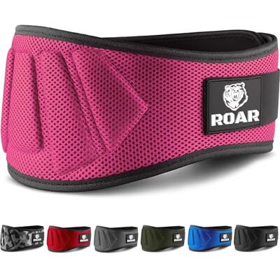 ROAR ® Ceinture d'haltérophilie, ceinture d'haltérophilie idéale pour les squats, les exercices d'haltère ceinture d'entraînement pour un soutien exceptionnel du tronc et du dos ROAR ® Ceinture d'haltérophilie, ceinture d'haltérophilie idéale pour les squats, les exercices d'haltère ceinture d'entraînement pour un soutien exceptionnel du tronc et du dos