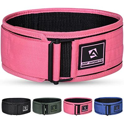 AQF Ceinture d'haltérophilie – 10,2 cm en nylon avec verrouillage automatique pour entraînement fonctionnel, musculation, haltérophilie, squat et haltérophilie, support de levage pour homme et femme AQF Ceinture d'haltérophilie – 10,2 cm en nylon avec verrouillage automatique pour entraînement fonctionnel, musculation, haltérophilie, squat et haltérophilie, support de levage pour homme et femme