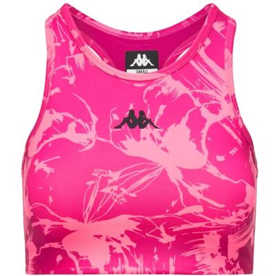 Kappa Top Deportivo Cuello Halter IRRANA PRO Tejido Elástico Estampado Mujer Kappa Top Deportivo Cuello Halter IRRANA PRO Tejido Elástico Estampado Mujer
