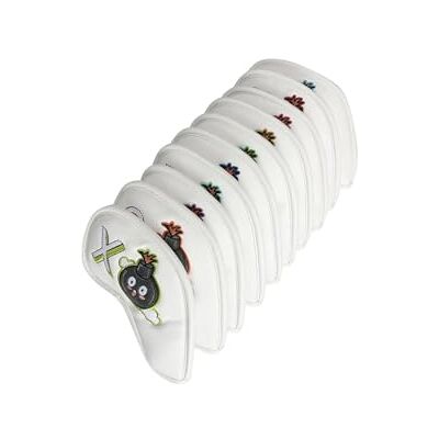 drburpily Protège-clubs pour fers de golf en cuir PU durable, protégeant vos clubs lors de vos déplacements en extérieur. Détails : Broderie double couche des numéros. drburpily Protège-clubs pour fers de golf en cuir PU durable, protégeant vos clubs lors de vos déplacements en extérieur. Détails : Broderie double couche des numéros.
