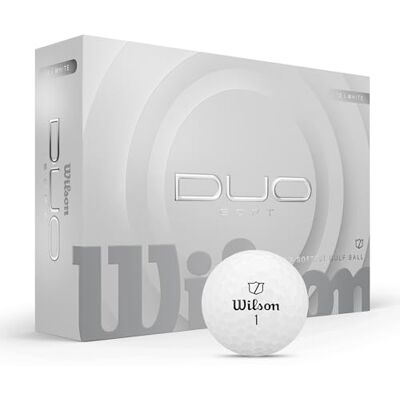 Wilson Duo Soft Balles de golf blanches modèle 2025 Wilson Duo Soft Balles de golf blanches modèle 2025