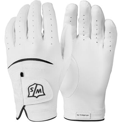 Wilson Staff Gant de golf, Tour Glove,Pour Homme, Main Gauche, Blanc, Cuir Cabretta, WGJA00648S Wilson Staff Gant de golf, Tour Glove,Pour Homme, Main Gauche, Blanc, Cuir Cabretta, WGJA00648S