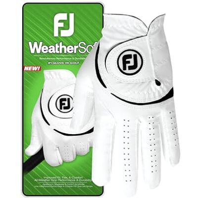 FootJoy WeatherSof Gant de golf pour homme Blanc/noir FootJoy WeatherSof Gant de golf pour homme Blanc/noir