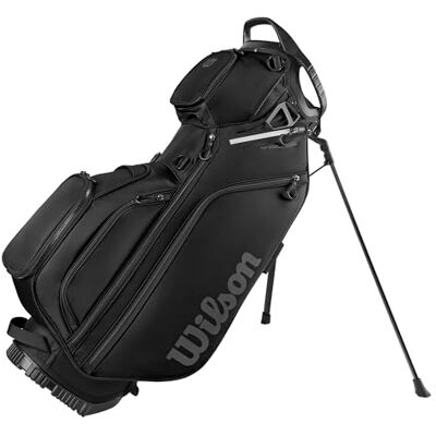 Wilson Talus Sac de golf hybride 5 supports avec 9 poches et 5 compartiments Unisexe Noir/blanc Wilson Talus Sac de golf hybride 5 supports avec 9 poches et 5 compartiments Unisexe Noir/blanc