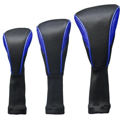 Longridge Pro Headcovers Lot de 3 couvre-têtes à col long Longridge Pro Headcovers Lot de 3 couvre-têtes à col long