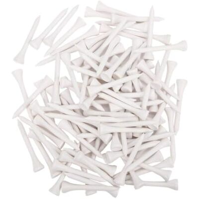 VBESTLIFE 100pcs Bois Tees de Golf Balle de Golf Tees 54mm pour la Formation Pratique Step-up Golf Tees Blanc VBESTLIFE 100pcs Bois Tees de Golf Balle de Golf Tees 54mm pour la Formation Pratique Step-up Golf Tees Blanc