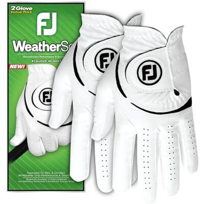 FootJoy WeatherSof Lot de 2 gants de golf pour homme FootJoy WeatherSof Lot de 2 gants de golf pour homme