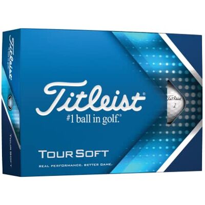 Titleist Tour Soft Lot de 12 balles de golf 4 x 3 balles Titleist Tour Soft Lot de 12 balles de golf 4 x 3 balles
