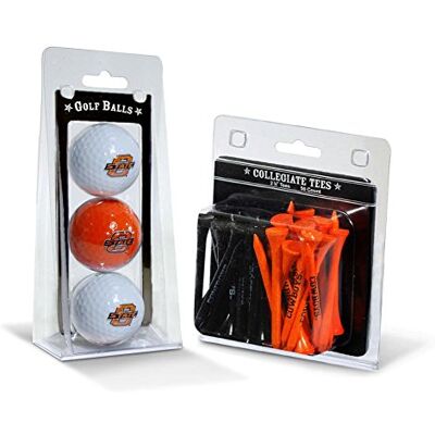 Team Golf NCAA Oklahoma State Cowboys Logo Imprimé Balls de golf (3 cots) & 2-3/4" Régulation Tees (50 cosses), Multicolore Team Golf NCAA Oklahoma State Cowboys Logo Imprimé Balls de golf (3 cots) & 2-3/4" Régulation Tees (50 cosses), Multicolore