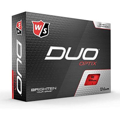 Wilson Staff Balles de Golf, Duo Optix, 12 balles, Rose, Surface Mate Wilson Staff Balles de Golf, Duo Optix, 12 balles, Rose, Surface Mate