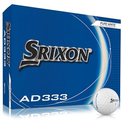 Srixon AD333 11 Balles de golf haute performance à distance et vitesse – Faible compression – Pour plus de cohérence et de contrôle – Ligne d'alignement – Accessoires de golf et cadeaux de golf haut Srixon AD333 11 Balles de golf haute performance à distance et vitesse – Faible compression – Pour plus de cohérence et de contrôle – Ligne d'alignement – Accessoires de golf et cadeaux de golf haut