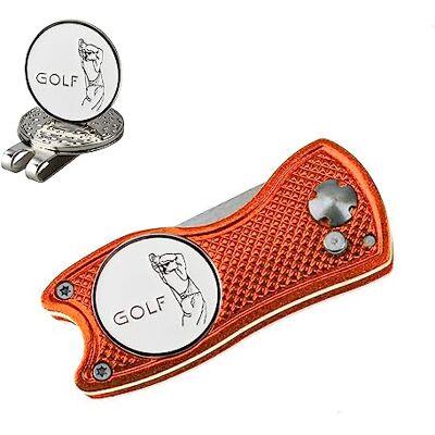 Crestgolf Golf Divot Tool avec Bouton Pop-up et Marqueur de Balle Magnétique Pitch Mark Mini-Outil Portable et Pliable Léger(Orange) Crestgolf Golf Divot Tool avec Bouton Pop-up et Marqueur de Balle Magnétique Pitch Mark Mini-Outil Portable et Pliable Léger(Orange)