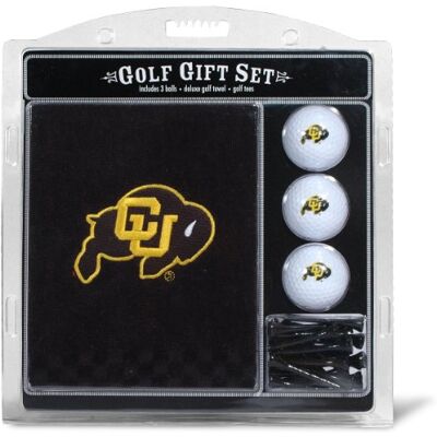 Team Golf NCAA Colorado Buffaloes Coffret cadeau de golf embarqué, 3 balles de golf et 14 thés de golf 2-3/4", serviette tripliée, 16" x 22" et 100% coton Team Golf NCAA Colorado Buffaloes Coffret cadeau de golf embarqué, 3 balles de golf et 14 thés de golf 2-3/4", serviette tripliée, 16" x 22" et 100% coton