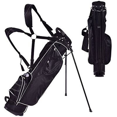 COSTWAY Sac de Golf Trépied à Compartiments à 4 Voies, Sac de Transport pour Golf avec 4 Poches Zippées Sac Isotherme Bandoulière Double, pour Club de Golf COSTWAY Sac de Golf Trépied à Compartiments à 4 Voies, Sac de Transport pour Golf avec 4 Poches Zippées Sac Isotherme Bandoulière Double, pour Club de Golf