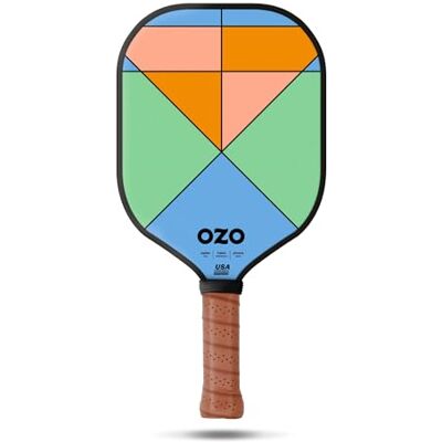 OZO Raquette de pickleball intermédiaire — manche équilibré et noyau en nid d’abeilles — contrôle amélioré, maniabilité légère, parfait pour joueurs fréquents OZO Raquette de pickleball intermédiaire — manche équilibré et noyau en nid d’abeilles — contrôle amélioré, maniabilité légère, parfait pour joueurs fréquents