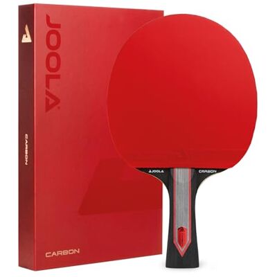JOOLA Raquette de tennis de table Red Carbon Pro/Control/X Raquette de tennis de table en carbone avec boîte magnétique JOOLA Raquette de tennis de table Red Carbon Pro/Control/X Raquette de tennis de table en carbone avec boîte magnétique