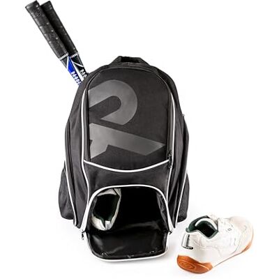 Raquex Sac à dos de sport pour raquette de tennis ou 2 raquettes de squash ou badminton Sac à dos pour raquettes + chaussures + ordinateur portable + gourde Raquex Sac à dos de sport pour raquette de tennis ou 2 raquettes de squash ou badminton Sac à dos pour raquettes + chaussures + ordinateur portable + gourde