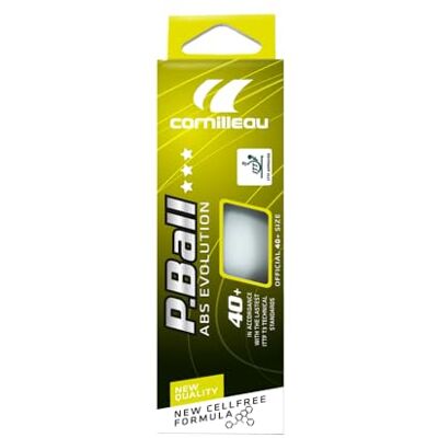 Cornilleau ITTF Lot de 3 balles de tennis de table en plastique ABS Evolution 3 étoiles Blanc Cornilleau ITTF Lot de 3 balles de tennis de table en plastique ABS Evolution 3 étoiles Blanc