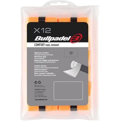 Bullpadel Surgrip Pack de 12 unités Bg-1600 Orange fluo Bullpadel Surgrip Pack de 12 unités Bg-1600 Orange fluo