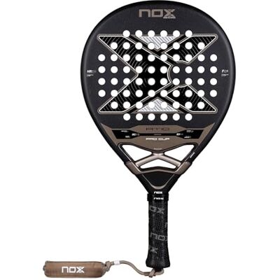 NOX Raquette de padel AT10 Pro Cup Hard 2026 Agustin Tapia Pala Padel en forme de larme Face en fibre de verre argentée, noyau en EVA dur HR3 Rabat aérodynamique EOS NOX Raquette de padel AT10 Pro Cup Hard 2026 Agustin Tapia Pala Padel en forme de larme Face en fibre de verre argentée, noyau en EVA dur HR3 Rabat aérodynamique EOS