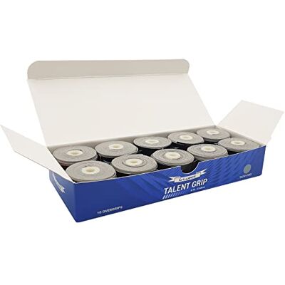 G-Lueck Lot de 10 bandes de préhension de tennis (très adhérentes) 0,50-0,60 mm d'épaisseur Overgrip pour raquette de squash, badminton et baby-foot avec bande de finition autocollante G-Lueck Lot de 10 bandes de préhension de tennis (très adhérentes) 0,50-0,60 mm d'épaisseur Overgrip pour raquette de squash, badminton et baby-foot avec bande de finition autocollante