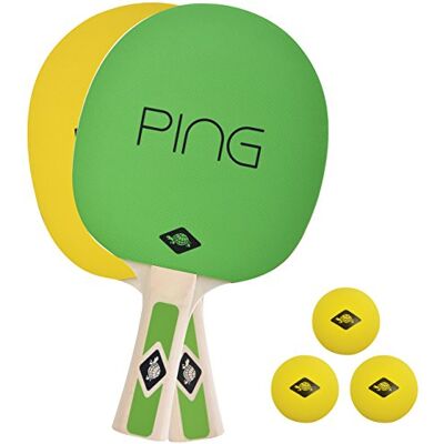 Schildkröt Donic Ensemble de Tennis de Table Ping Pong, 2 Raquettes avec Coussinets Vert/Jaune, 3 Balles Jaunes, dans un Sac de Transport, 788486 Schildkröt Donic Ensemble de Tennis de Table Ping Pong, 2 Raquettes avec Coussinets Vert/Jaune, 3 Balles Jaunes, dans un Sac de Transport, 788486