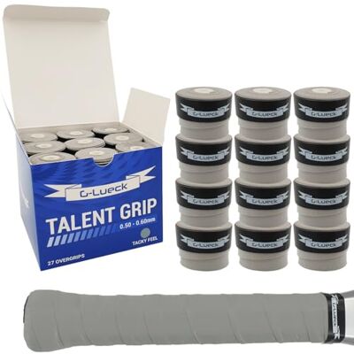 G-Lueck Lot de 27 bandes de préhension pour surgrips de tennis, 0,50-0,60 mm d'épaisseur, pour raquette de squash, badminton et golf, avec bande de finition autocollante, très adhérente G-Lueck Lot de 27 bandes de préhension pour surgrips de tennis, 0,50-0,60 mm d'épaisseur, pour raquette de squash, badminton et golf, avec bande de finition autocollante, très adhérente