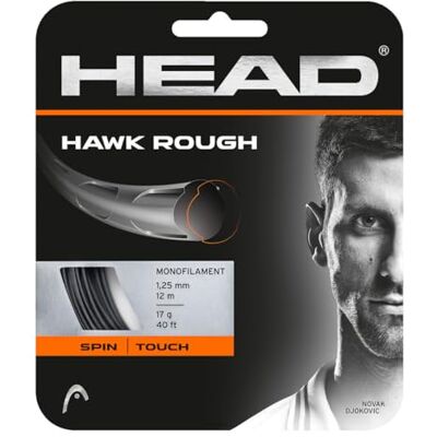 HEAD Hawk Rough Corde de tennis mixte pour adulte Anthracite Taille 17 HEAD Hawk Rough Corde de tennis mixte pour adulte Anthracite Taille 17