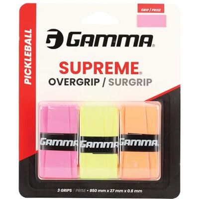 Gamma Sports Pickleball Supreme Surgrip Assortiment de couleurs fluo Gamma Sports Pickleball Supreme Surgrip Assortiment de couleurs fluo