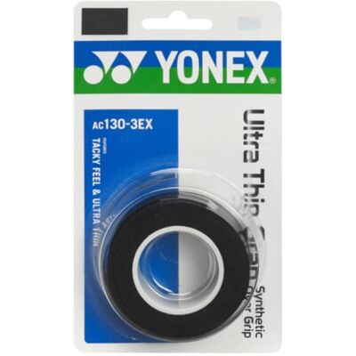 YONEX overgrip AC130-3EX Lot de 3 chaussettes extra fines Noir YONEX overgrip AC130-3EX Lot de 3 chaussettes extra fines Noir