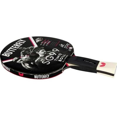 Butterfly ® Timo Boll SG99 Raquette de tennis de table Raquette de tennis de table professionnelle et compétition Joueurs tactiques routinés Revêtement Wakaba certifié ITTF Forme anatomique Butterfly ® Timo Boll SG99 Raquette de tennis de table Raquette de tennis de table professionnelle et compétition Joueurs tactiques routinés Revêtement Wakaba certifié ITTF Forme anatomique