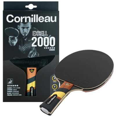 Cornilleau Excell 2000 Raquette de ping Pong d'intérieur pour Jouer en compétition Off/Off+ revêtement ITTF 6 étoiles Cornilleau Excell 2000 Raquette de ping Pong d'intérieur pour Jouer en compétition Off/Off+ revêtement ITTF 6 étoiles