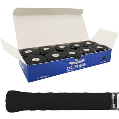 G-Lueck Lot de 10 bandes de préhension de tennis (très adhérentes) 0,50-0,60 mm d'épaisseur Overgrip pour raquette de squash, badminton et baby-foot avec bande de finition autocollante G-Lueck Lot de 10 bandes de préhension de tennis (très adhérentes) 0,50-0,60 mm d'épaisseur Overgrip pour raquette de squash, badminton et baby-foot avec bande de finition autocollante
