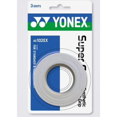 YONEX Super absorbant Grap 3er Overgrips revêtement antibactérien blanc YONEX Super absorbant Grap 3er Overgrips revêtement antibactérien blanc