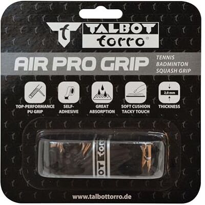 Talbot Torro Air Pro Grip, Surgrip PU, pour Raquettes de Badminton, Squash, Tennis, 115 x 2,5 cm, Epaisseur 2,0 mm, dans un Blister, 449162 Talbot Torro Air Pro Grip, Surgrip PU, pour Raquettes de Badminton, Squash, Tennis, 115 x 2,5 cm, Epaisseur 2,0 mm, dans un Blister, 449162