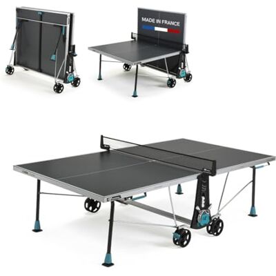 Cornilleau Table d'extérieur 300X Outdoor Stratifié 5mm Agrément FFTT Compteurs de Points Bleu ou Gris Cornilleau Table d'extérieur 300X Outdoor Stratifié 5mm Agrément FFTT Compteurs de Points Bleu ou Gris
