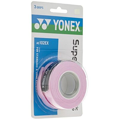 YONEX Super Overgrip Lot de 3 surgrips Rose Taille unique YONEX Super Overgrip Lot de 3 surgrips Rose Taille unique