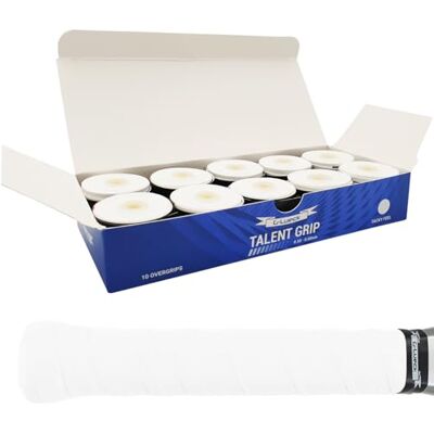 G-Lueck Lot de 10 bandes de préhension de tennis (très adhérentes) 0,50-0,60 mm d'épaisseur Overgrip pour raquette de squash, badminton et baby-foot avec bande de finition autocollante G-Lueck Lot de 10 bandes de préhension de tennis (très adhérentes) 0,50-0,60 mm d'épaisseur Overgrip pour raquette de squash, badminton et baby-foot avec bande de finition autocollante