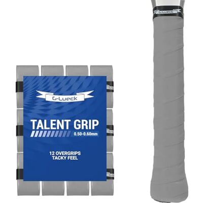 G-Lueck TALENT GRIP Lot de 12 bandes de préhension de tennis, 0,60 mm d'épaisseur, surgrip pour raquette de squash, badminton et baby-foot, avec bande de finition autocollante, très adhérente, G-Lueck TALENT GRIP Lot de 12 bandes de préhension de tennis, 0,60 mm d'épaisseur, surgrip pour raquette de squash, badminton et baby-foot, avec bande de finition autocollante, très adhérente,