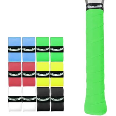 G-Lueck Lot de 12 Overgrip – Tacky & Antidérapant (0,60 mm) – Talent Grip – Bande de suradhérence universelle pour tennis, padel, pickleball, squash et badminton avec bande adhésive (mélange de G-Lueck Lot de 12 Overgrip – Tacky & Antidérapant (0,60 mm) – Talent Grip – Bande de suradhérence universelle pour tennis, padel, pickleball, squash et badminton avec bande adhésive (mélange de