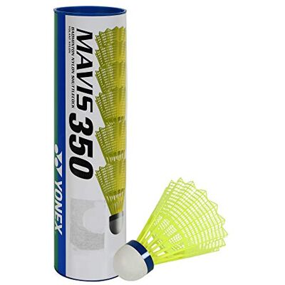 YONEX Mavis 350 Volant en nylon avec capuchon bleu (jaune) YONEX Mavis 350 Volant en nylon avec capuchon bleu (jaune)