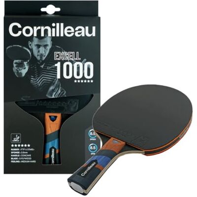 Cornilleau Excell 1000 Raquette de ping Pong d'intérieur pour Jouer en Club Off/Off+ revêtement ITTF 6 étoiles Cornilleau Excell 1000 Raquette de ping Pong d'intérieur pour Jouer en Club Off/Off+ revêtement ITTF 6 étoiles
