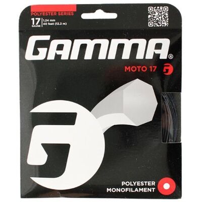 Gamma Corde de tennis Moto 17G Noir Gamma Corde de tennis Moto 17G Noir