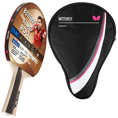 Butterfly ® Timo Boll Bronze Raquette de tennis de table Raquette de tennis de table Bat TT pour les joueurs amateurs ambitieux Revêtement Addoy certifié ITTF Forme de poignée concave Couleur Butterfly ® Timo Boll Bronze Raquette de tennis de table Raquette de tennis de table Bat TT pour les joueurs amateurs ambitieux Revêtement Addoy certifié ITTF Forme de poignée concave Couleur